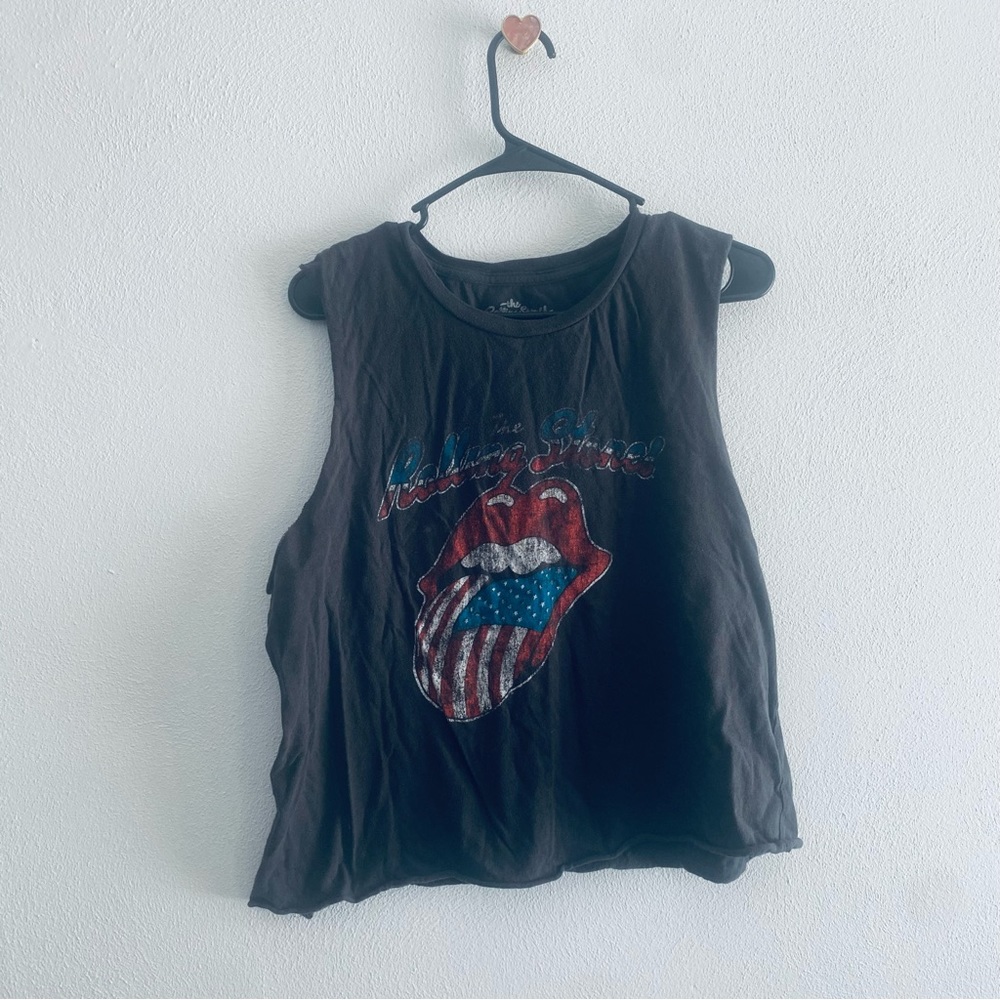 The Rolling Stones black muscle tank